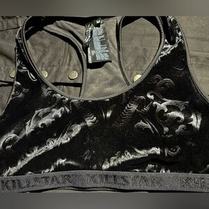 Killstar Black Racerback Bralette - Medium NWOT